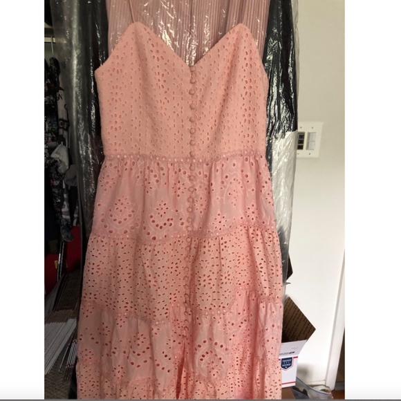 Alice and Olivia Shanti Eyelet Tiered Midi Dress - Picture 8 of 13